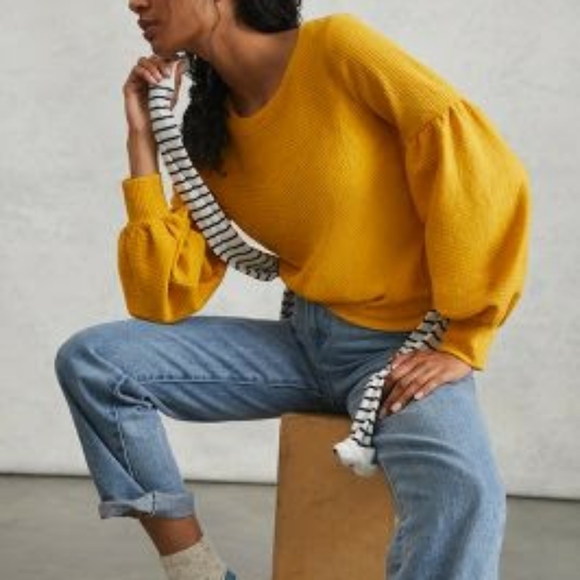 Anthropologie Sweaters - Anthropologie NWT Small puff sleeve top